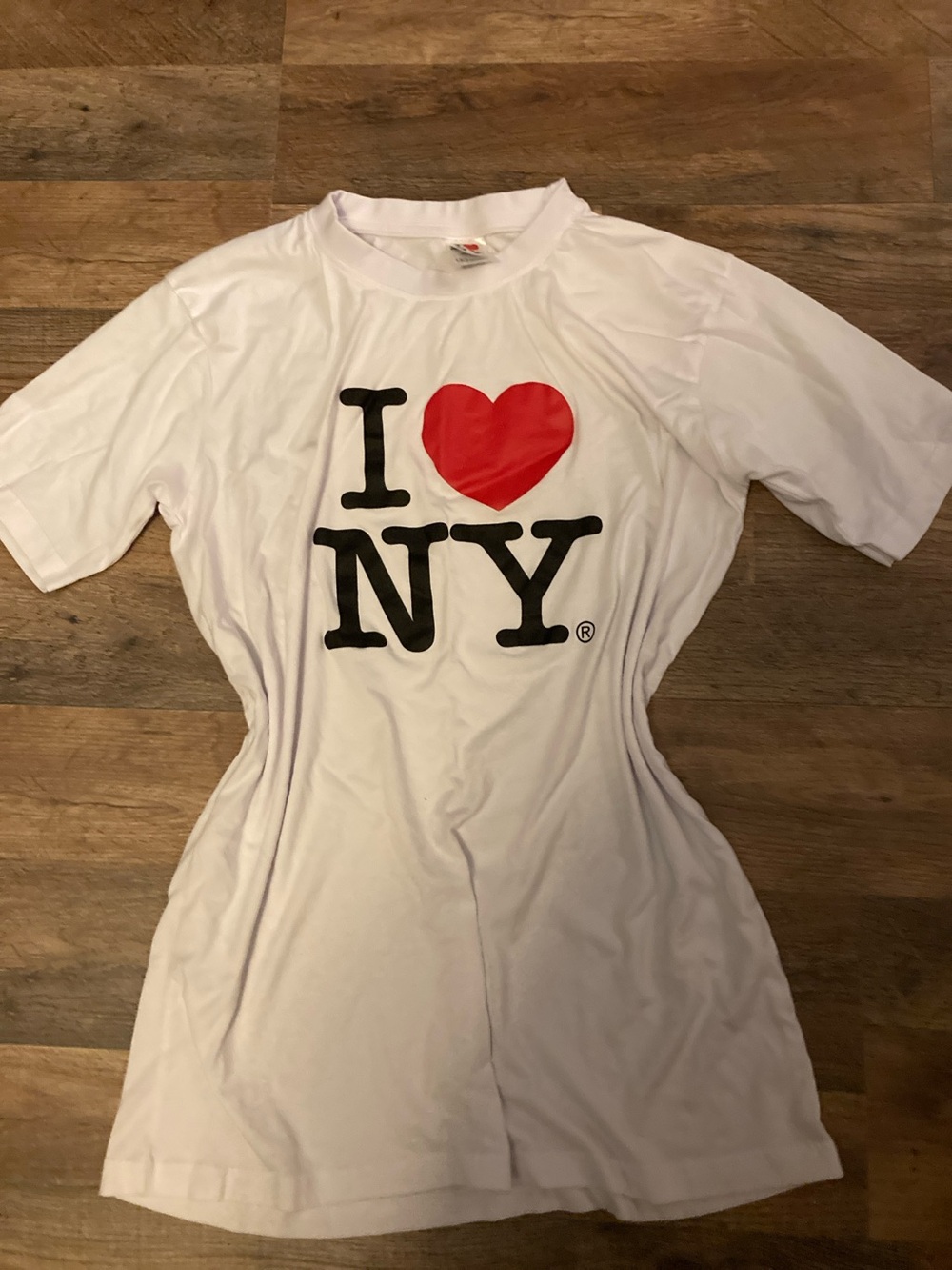 Balenciaga White "I ♥ NY" Short Sleeve Tee with Red Heart